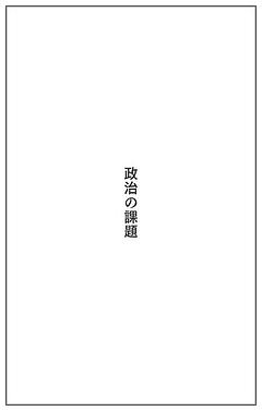 政治の課題