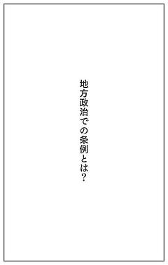 地方政治での条例とは？